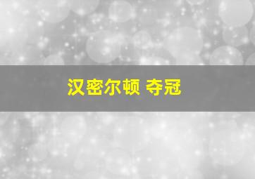 汉密尔顿 夺冠